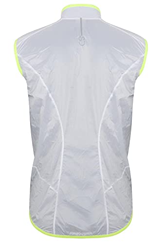 SUNDRIED Paquete de Gilet Ciclismo Correr a Prueba de Viento Resistente al Agua Deporte Chaleco Reflectante Chaleco Ultra Ligero (Blanco, M)