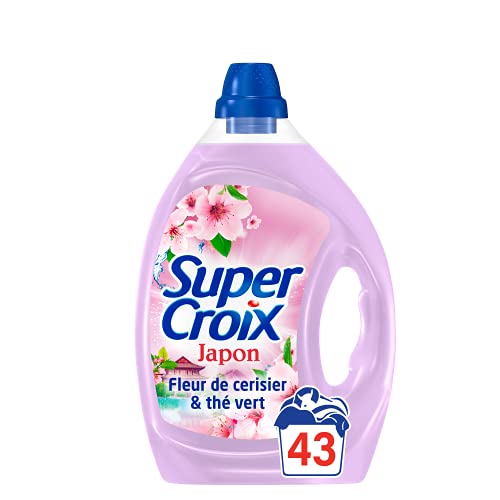 Super Cruz Japon - 43 lavados (2,15L) - Detergente líquido perfumado, flor de cerezo y té verde