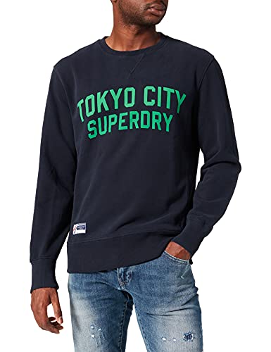 Superdry City College Crew Sudadera, Eclipse Navy, M para Hombre