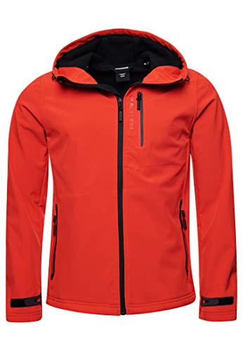 Superdry Hooded Softshell Parka, Manzana roja, M para Hombre