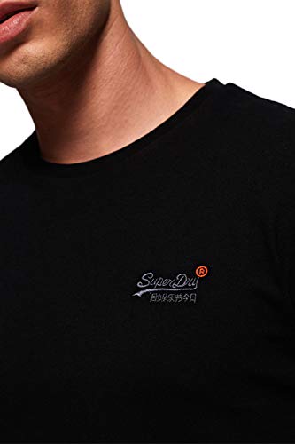 Superdry Orange Label Vntge Emb S/S tee Camiseta, Negro (Black 02A), Large para Hombre