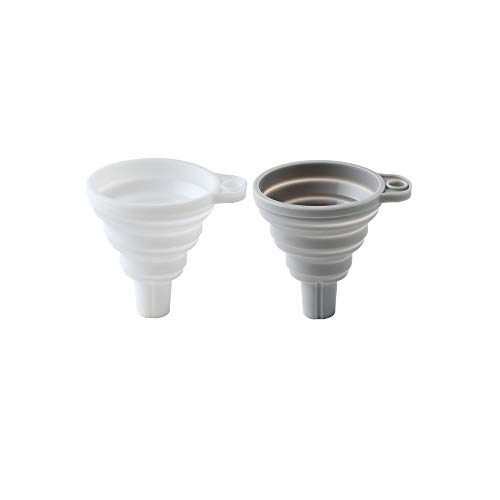 SUQ Silicona Plegable Embudo, 2pcs Mini Embudos Plegables de Silicona, Embudo Plegable de Grado Alimenticio Herramientas de Cocina para la Cocina del Hogar Líquido y Transferencia Polvo