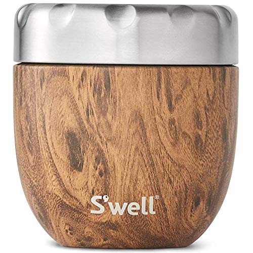 S'well Unisex – Contenedor de alimentos para adultos, madera de teca, 470 ml