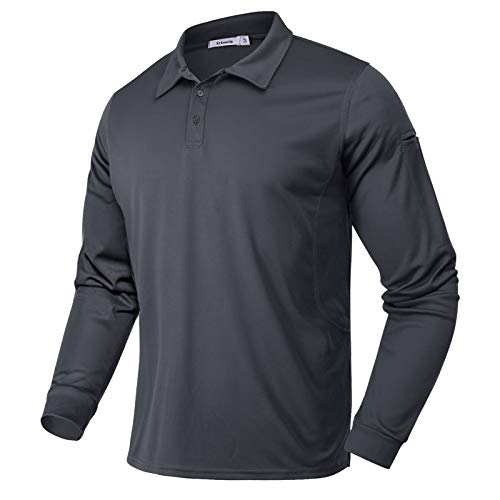 Sykooria Camiseta Polo Deporte Hombre Camisa Golf Deportiva Ropa Mangas Larga Deportiva Transpirable Secado Rápid Top Deportiva T Shirt para Correr Trotar Fitness Ciclismo Entrenamiento Yoga Casual