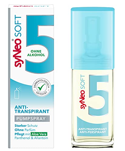 syNeo 5 soft Antitranspirante Spray sin alcohol, Desodorante contra sudor fuerte para mujeres y hombres, 1 unidad (1 x 30 ml)