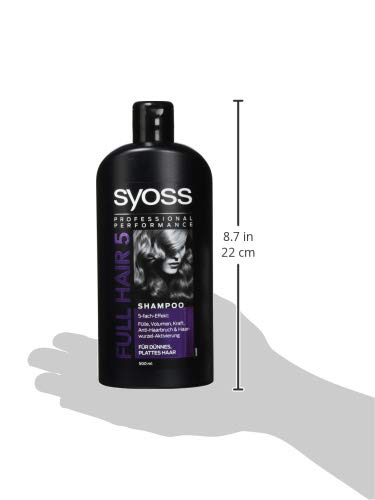 syoss Champú Full Hair 5, 3 Pack (3 x 500 ml)