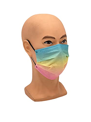 Tailub 50 Mascarillas multicolor médico-quirúrgicas - Desechables 3 capas - Certificado CE -Homologadas-Tip IIR- 2R- 3 capas - Polipropileno