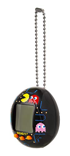 Tamagotchi Friends 42862 Nano-Pac-Man Negro Version con Funda, Care, Nurture, con cadena para jugar mascota electronica