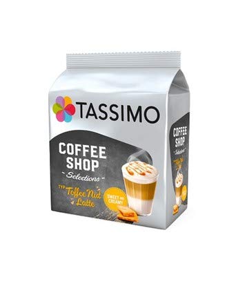 Tassimo Coffee Shop Selections Coffee Bundle - Tassimo Coffee Shop Chai Latte/Typ Flat White/Typ Toffee-Nut Latte - 6 Paquetes (48 Porciones)