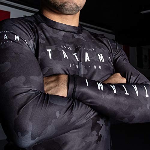 Tatami Fightwear Stealth Rash Guard Men's Camisa de Compresión Hombre MMA BJJ Fitness Artes Marciales Boxeo Grappling No Gi