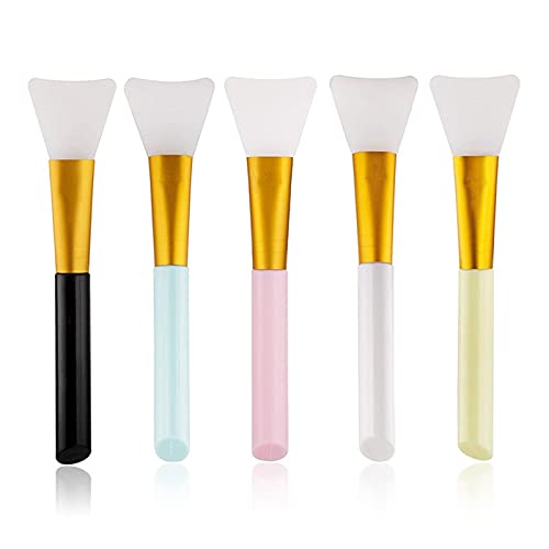 Tderloi Brocha de Maquillaje 1 unids Maquillaje Profesional Pinceles Cara mascarilla Cepillo Gel de Silicona Bricolaje cosmético Belleza Herramientas al por Mayor Cepillo Material manija Material