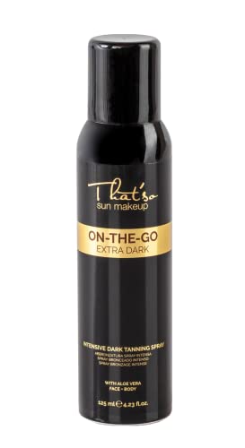 That'so On The Go Extra Dark 125Ml - Spray autobronceador intenso para rostro y cuerpo - Bronceador natural Antiedad de larga duración - 125 ml