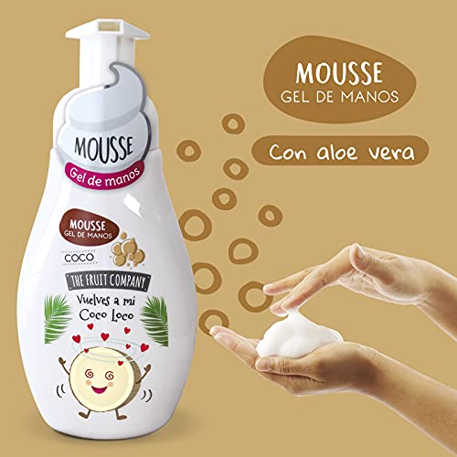 The Fruit Company 26300012 - Jabón de Manos Espuma Mousse, Coco, 250 ml, 4 ud.