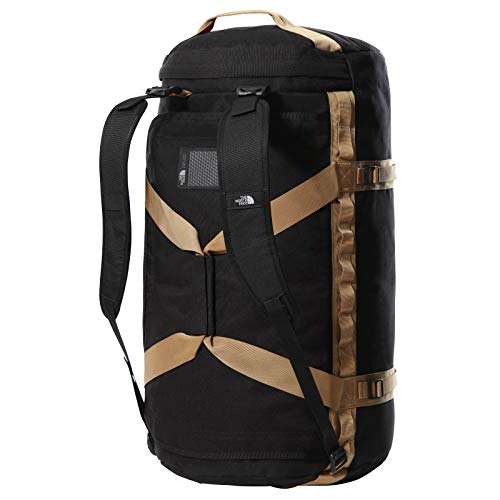 The North Face - Bolsa Gilman Duffel - Bolsa de Campamento Base Duradera con Correas de Hombro - Black/British Khaki, Large