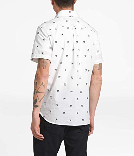 The North Face S/S Baytrail Camiseta Manga Corta, Hombre, TNF White Hatcht Jacquard, S