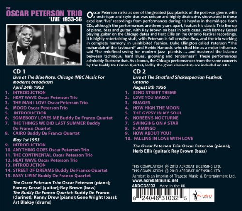 The Oscar Peterson Trio 'Live' 1953-56