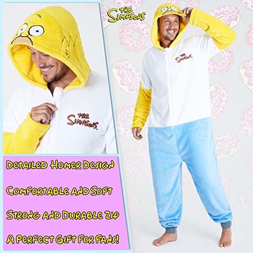 The Simpsons Pijama Hombre Entero de Homer Simpson Mono Pijama de Forro Polar (M)