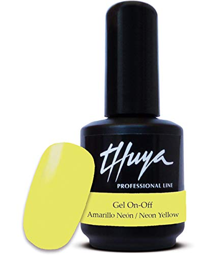 Thuya On-Off - Esmalte de Gel de Uñas, Amarillo Neón, 14 ml