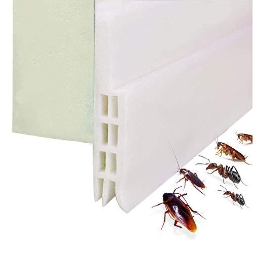 Tira de Sellado Burlete Bajo Puerta Tira Autoadhesiva Silicona para Puerta Aislamiento Acústico/ a Prueba de Viento/Anti-bug de Sellado, 5x100cm