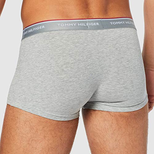 Tommy Hilfiger 3p LR Trunk Boxer, Negro (Black/White/Grey Heather 004), L (Pack de 3) para Hombre