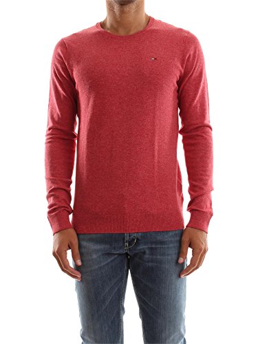 Tommy Hilfiger Basic Texture cn Sweater l/s 5 Jersey, Chili Pepper-PT, SM para Hombre