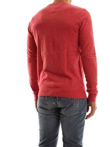 Tommy Hilfiger Basic Texture cn Sweater l/s 5 Jersey, Chili Pepper-PT, SM para Hombre