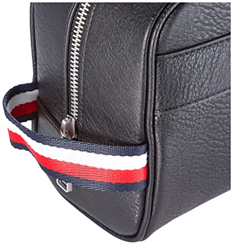 Tommy Hilfiger Casual PU WASHBAG, Accesorio de Viaje-Billetera Plegable para Hombre, Schwarz