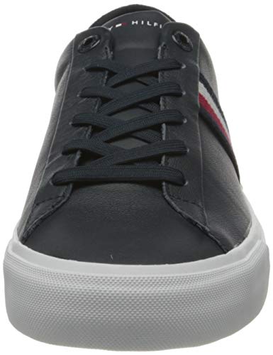 Tommy Hilfiger Corporate Leather Sneaker, Zapatillas Hombre, Cielo del Desierto, 43 EU