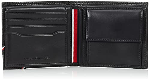 Tommy Hilfiger TH Downtown, Accesorio Billetera de Viaje para Hombre, Black, Talla única