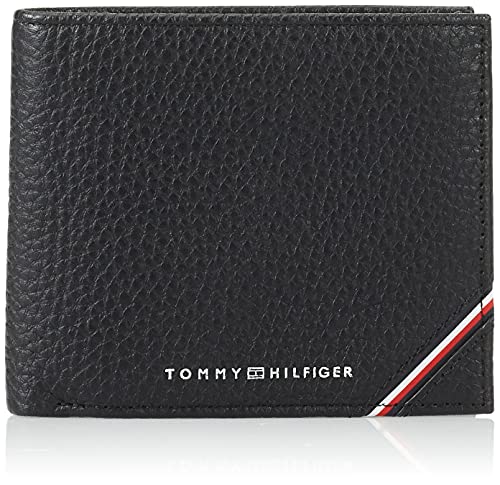 Tommy Hilfiger TH Downtown, Accesorio Billetera de Viaje para Hombre, Black, Talla única