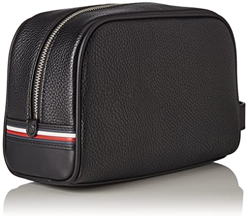 Tommy Hilfiger TH Downtown WASHBAG, Accesorio de Viaje-Billetera Plegable para Hombre, Schwarz