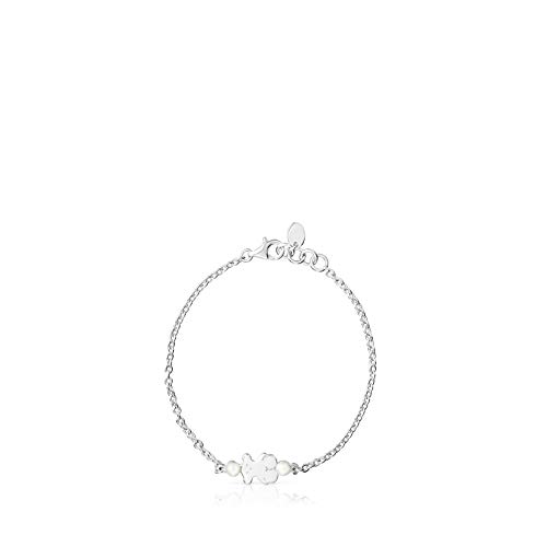 TOUS Pulsera Real Sisy de Plata y Perlas