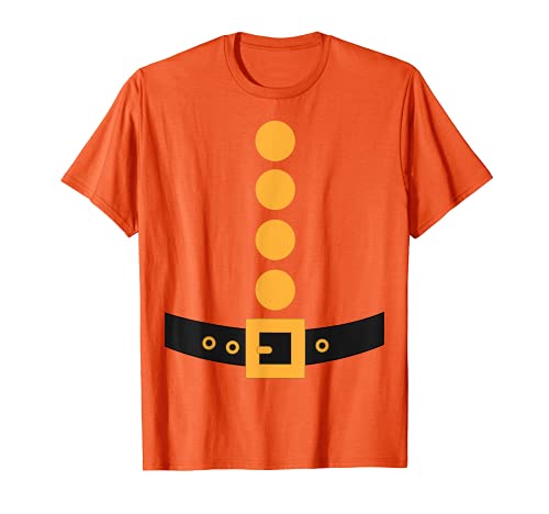 Traje de Halloween naranja enano a juego de colores Camiseta