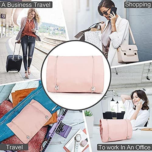 Travel Toiletry Organizer Bag, 4 in 1 Folding Travel Cosmetic Organizer Bag, Toiletry Bag Hanging Travel Makeup Organizer for Full Sized Toiletries