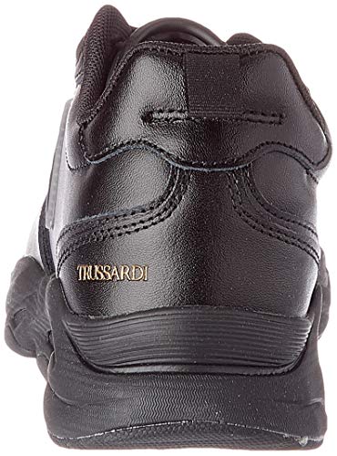 TRUSSARDI JEANS by Trussardi Kiri LTH Action Leather, Zapatillas de Gimnasio Mujer, Black, 39 EU