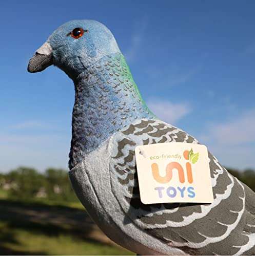 Uni-Toys - Paloma de caléndula - 20 cm (Altura) - Paloma, pájaro - Peluche de Peluche, Azul/Gris.