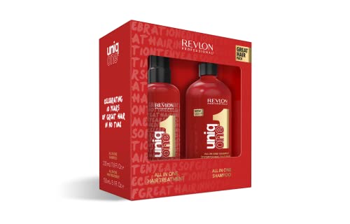 UniqOne Champú All in one 230ml + UniqOne Hair Treatment Celebration 150ml pack