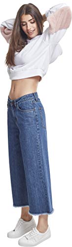 Urban Classics Ladies Denim Culotte Pantalones, Azul (Ocean Blue 00830), W32 (Talla del Fabricante: XXX-Large) para Mujer