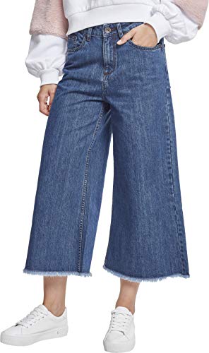 Urban Classics Ladies Denim Culotte Pantalones, Azul (Ocean Blue 00830), W32 (Talla del Fabricante: XXX-Large) para Mujer