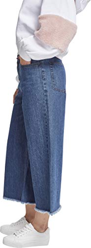 Urban Classics Ladies Denim Culotte Pantalones, Azul (Ocean Blue 00830), W32 (Talla del Fabricante: XXX-Large) para Mujer