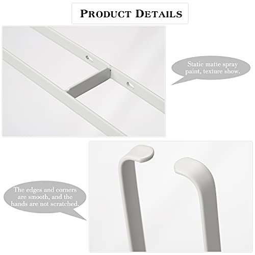 Utapossin Zapatero de Pared, Zapatillas Estante, Estante de Almacenamiento de Zapatillas Autoadhesivas No Perforadas, Suspensión de Zapatos para el Hogar(Sin Perforaciones) (Blanco)