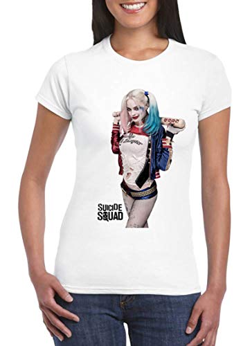UZ Design Camiseta Harley Quinn Mujer Chica Niña Escuadron Suicida Daddy'S Lil Monster Joker, Niño 12-14 Años