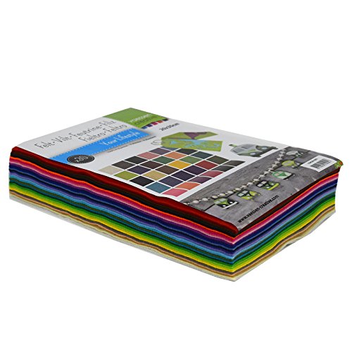 Vaessen Creative Hojas de Fieltro A4, Multicolor, 21x3x31 cm, 30