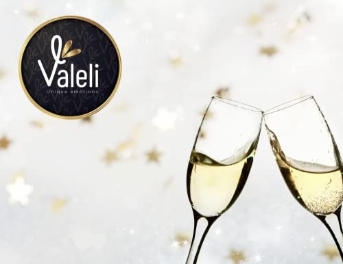 Valeli, Freixenet Corden Negro 2 cava mini 200ml. Cesta delicatessen bombones Ferrero Rocher, Lindt. Regalo original Navidad, San Valentín, Cumpleaños.Estuche gourmet para regalar (CORDON NEGRO BRUT)