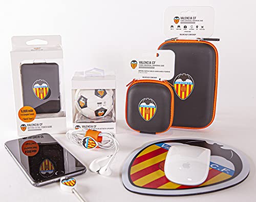 Valencia Club de Fútbol Etiqueta para Equipaje - Producto Oficial del Equipo, Identificador de Maleta con Goma de Sujeción y Anverso para los Datos del Viajero