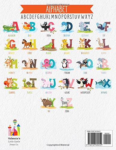 Valencia Letter Tracing for Kids: Personalized Name Primary Tracing Book for Kids Ages 3-5 in Preschool (Pre-K) and Kindergarten Learning How to Write ... to Practice Handwriting, Alphabets & Numbers.