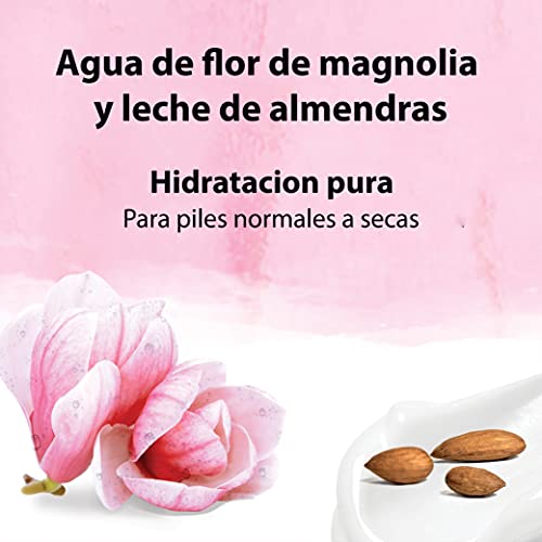 VANDINI gel de ducha Hydro Care con flor de magnolia y leche de almendras - gel de baño para pieles normales a secas - Jabón vegano sin siliconas ni parabenos - 1x 200 ml