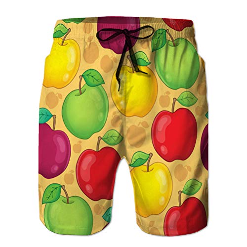 vbndfghjd Shorts de Playa de Secado rápido para Hombres Summer Swim Trunks Fondo Transparente Tema de Frutas XXL