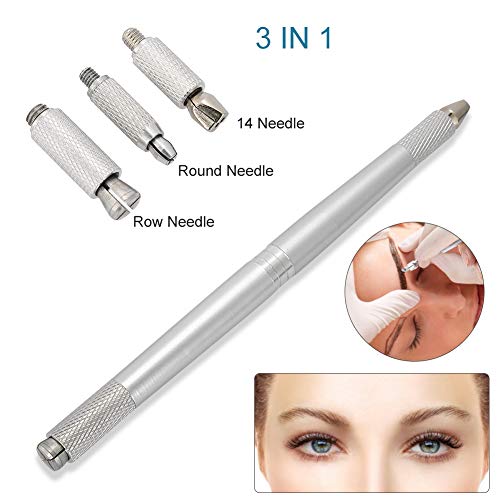 【Venta del día de la madre】Bolígrafo Microblading suave, bolígrafo de tres usos rentable para tatuajes, para el hogar, tienda de belleza, artista de maquillaje, niñas