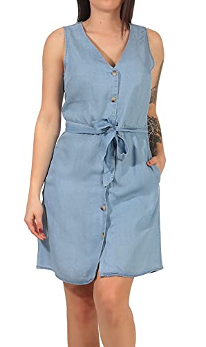 Vero Moda Vmviviana SL Short Dress Ga Noos Vestido, Mezclilla De Color Azul Claro, S para Mujer